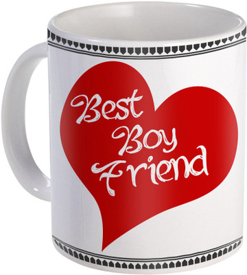 

SKY TRENDS Best Boy Friend In The World for Wonderfuly Gift For A Very Special Day Valentine Day Design (33) Ceramic Mug(320 ml), White