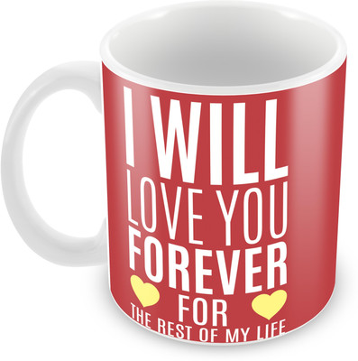

Posterboy Love forever Ceramic Mug(325 ml), Multicolor