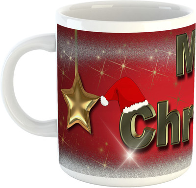 

Deeher Gifts Merry Christmas design4 Ceramic Mug(330 ml), Multicolor