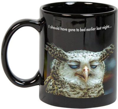 

Prithish Gone To Bed Earlier Last Night Black Ceramic Mug(330 ml)