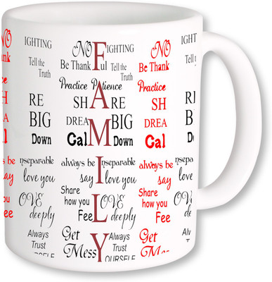 

PhotogiftsIndia Family Ceramic Mug(325 ml), Multicolor