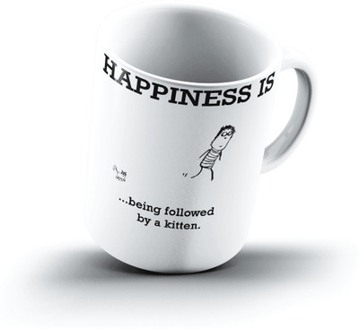 

Ucard Happiness Is2042 Bone China, Ceramic, Porcelain Mug(325 ml)