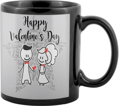

SKY TRENDS Valentine Gifts For Special Girlfriend,Boyfriend,Wife,Husband,design 128 Ceramic Mug(325 ml), Black