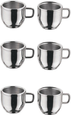 

Shreepal Apple Cup Stainless Steel(Silver, Pack of 6)