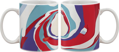 

Artifa Colourful Spiral Design Porcelain, Ceramic Mug(350 ml), Multicolor