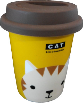 

GeekGoodies Cat Ceramic Yellow Porcelain Mug(210 ml)