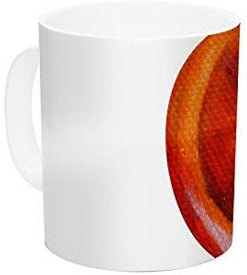 

Kess InHouse InHouse Theresa Giolzetti Tomatoes White Red Ceramic Coffee, 11 oz, Multicolor Ceramic Mug(60 ml)