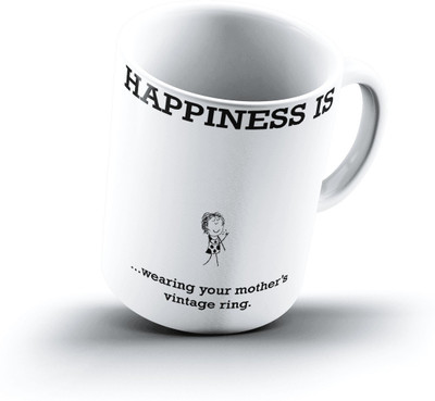 

Ucard Happiness Is2288 Bone China, Ceramic, Porcelain Mug(325 ml)