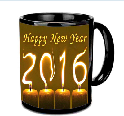 

Raj Laxmi Lightning 2016 black cup Ceramic Mug(350 ml)