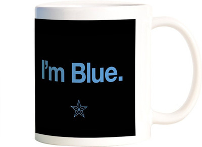 

Rangeele Inkers I Am Blue Chelsea Ceramic Mug(300 ml), Multicolor