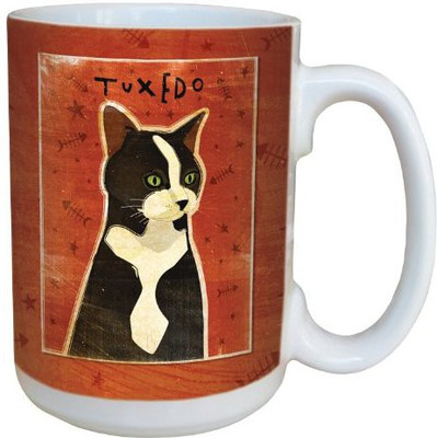 

Tree-Free Greetings Greetings sg44000 Tuxedo Cat by John W. Golden Ceramic with Full-Sized Handle, 15-Ounce Ceramic Mug(60 ml), Multicolor