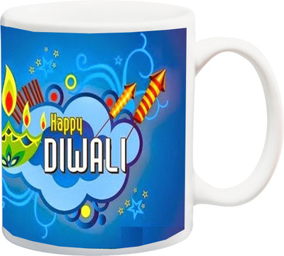 

ME&YOU Happy Diwali Girt Ceramic Mug(325 ml), Multicolor