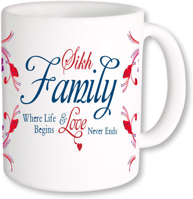 

PhotogiftsIndia Sikh Family Ceramic Mug(325 ml), Multicolor