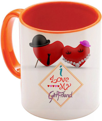 

SKY TRENDS Wonderful & Best Valentine Orange Gift For GirlFriend,Boyfriend,Husband,Wife,Friend Design Cod 046 Ceramic Mug(325 ml)