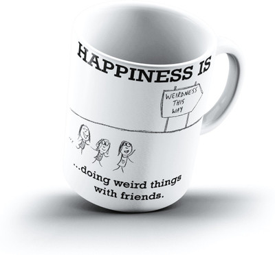

Ucard Happiness Is1441 Bone China, Ceramic, Porcelain Mug(325 ml)