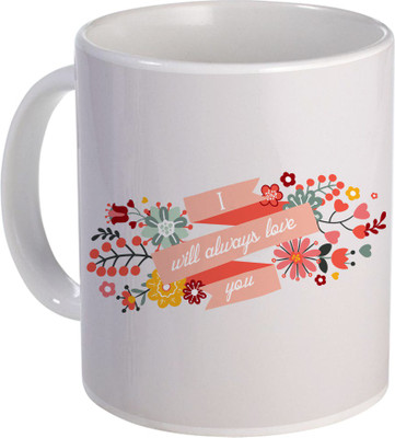 

SKY TRENDS Can't Help Falling in Love mug Best Gift for Valentine's Day, Her, Girlfriend,boy friend,husband, Wife,Birthday, Anniversary,Christmas or Any Holidays Design 092 Ceramic Mug(320 ml), Blue;white