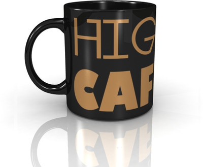 46% OFF on Seven Rays High On Caffiene Ceramic Mug(350 ml)