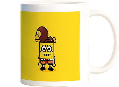 

Rangeele Inkers SpongeBob Ceramic Mug(300 ml), Multicolor