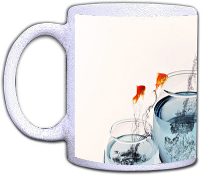 

Shopmillions Fishes Ceramic Mug(350 ml)