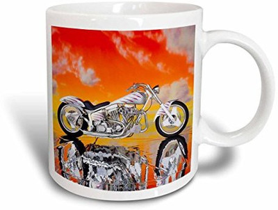 

3dRose mug_4489_2 Picturing Harley-Davidson and 174 Motorcycle Ceramic Mug(60 ml), Multicolor