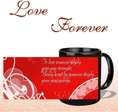 

Snapgalaxy Love Some One Deeply in Black Ceramic Mug(320 ml), Multicolor
