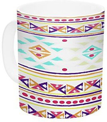 

Kess InHouse InHouse Nika Martinez Aylen Tribal Ceramic Coffee, 11 oz, Multicolor Ceramic Mug(60 ml)