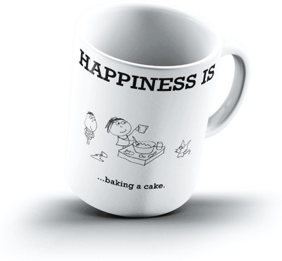 

Ucard Happiness Is1554 Bone China, Ceramic, Porcelain Mug(325 ml)
