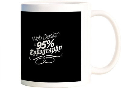 

Rangeele Inkers Web Design 95% Typography Ceramic Mug(300 ml), Multicolor
