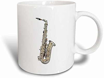

3dRose Saxophone, 11-Ounce Ceramic Mug(60 ml), Multicolor