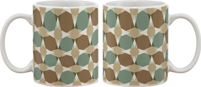 

Artifa Abstract Square Pattern Porcelain, Ceramic Mug(350 ml), Multicolor