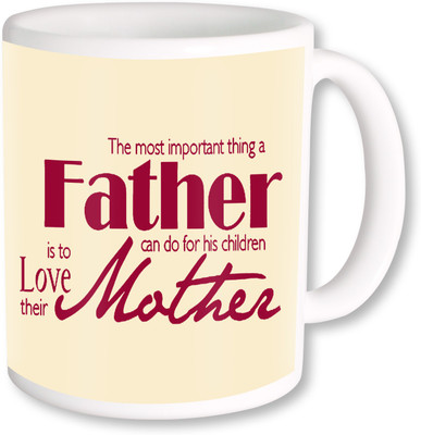 

PhotogiftsIndia father love mother Ceramic Mug(325 ml), Multicolor
