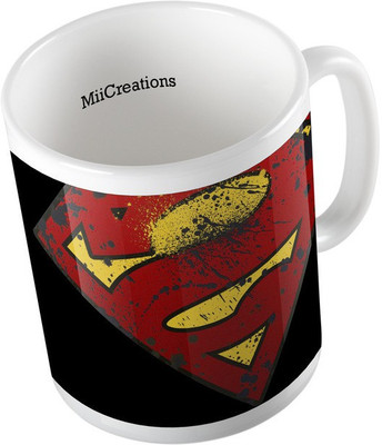 

MiiCreations Printed ,Superman Ceramic Mug(325 ml), Multicolor