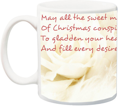 

ME&YOU Gift For family/Relative/friend;May all the Sweet magic of Christmas conspire printed Ceramic Mug(325 ml), Multicolor