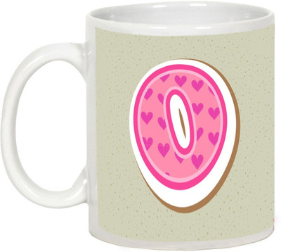 

AllUPrints Colorful Alphabet Letters "O" Ceramic Mug(325 ml), White