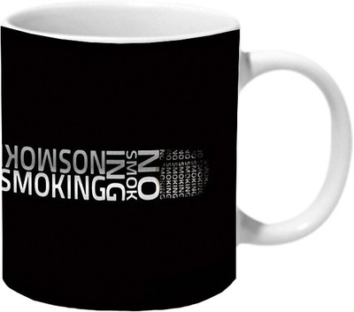 

Mooch Wale No Smoking Ceramic Mug(325 ml), Multicolor
