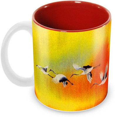 

Tuelip IC-FlamingoFly Ceramic Mug(350 ml), Multicolor