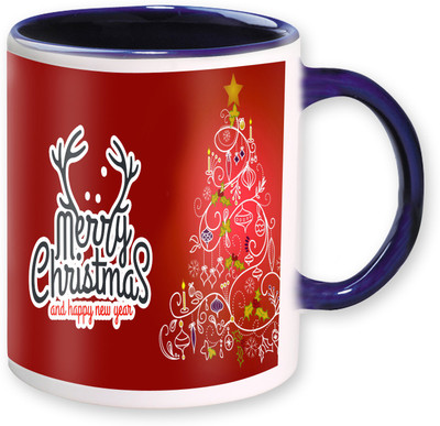 

Heyworlds christmas and new year gifts 07 Ceramic Mug(325 ml), Blue