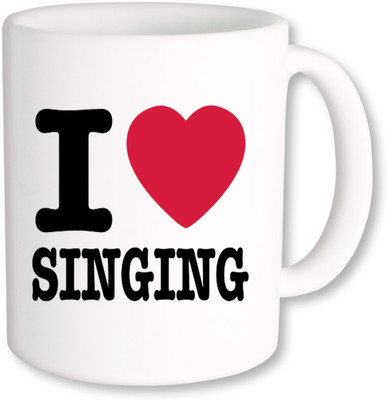

PhotogiftsIndia I Love Singing Ceramic Mug(325 ml), Multicolor