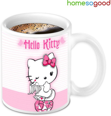 46% OFF on Homesogood Beautiful Hello Kitty Coffee Ceramic Mug(280 ml)