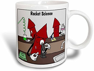 

3dRose mug_1812_2 Rocket Science Ceramic, 15 oz, White Ceramic Mug(60 ml), Multicolor