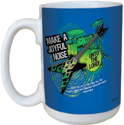 

Tree-Free Greetings Greetings lm44275 Kidz Joyful Noise: Psalm 98:4 Ceramic with Full-Sized Handle, 15-Ounce Ceramic Mug(60 ml), Multicolor