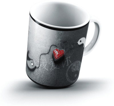 

Ucard Yin And Yang1013 Bone China, Ceramic, Porcelain Mug(325 ml), Multicolor