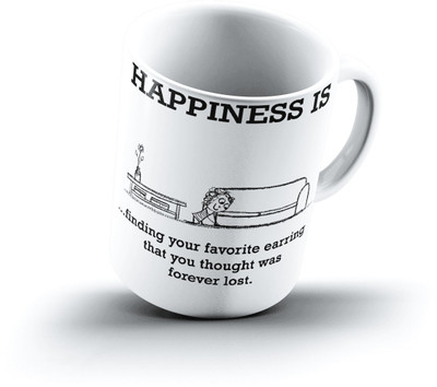 

Ucard Happiness Is2086 Bone China, Ceramic, Porcelain Mug(325 ml)