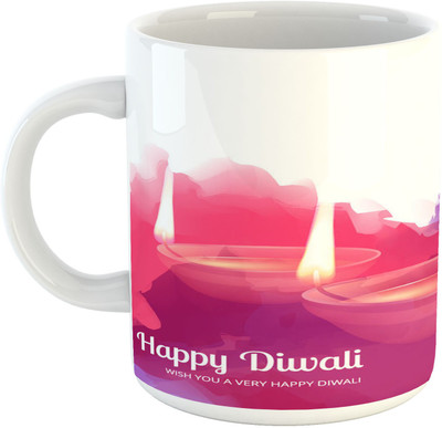 

Deeher Gifts Happy Diwali Design4 Ceramic Mug(330 ml), Multicolor