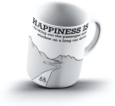 

Ucard Happiness Is2285 Bone China, Ceramic, Porcelain Mug(325 ml)