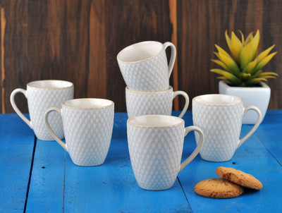 

Buono Casa EM CM 11 Porcelain(White, Pack of 6)