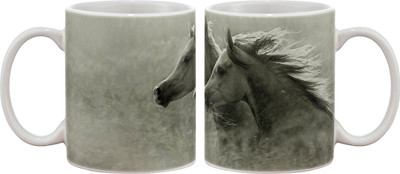 

Artifa Horses Black And White Porcelain, Ceramic Mug(350 ml), Multicolor