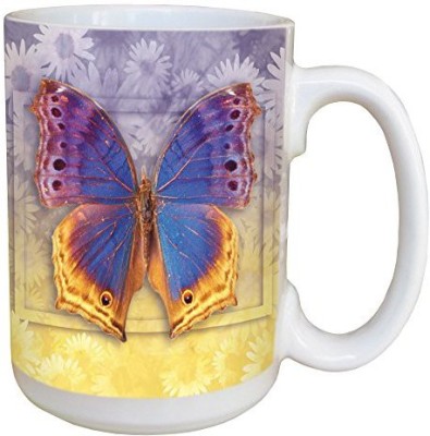 

Tree-Free Greetings Greetings 45505 Tree-Free Greetings Vibrant Butterfly Number 3 Ceramic with Full-Sized Handle, 15 , Multicolor Ceramic Mug(60 ml)