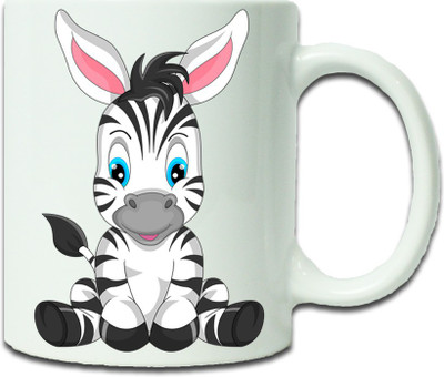 

Maison N Mode Donkey Up Ears Coffee Ceramic Mug(330 ml), Multicolor
