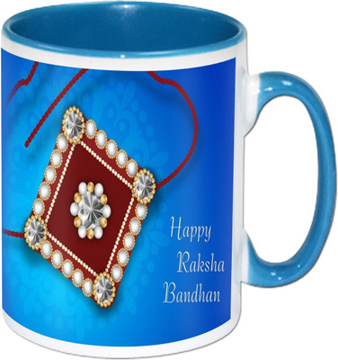 

PhotogiftsIndia Happy Raksha Bandhan 008 Ceramic Mug(325 ml), Multicolor